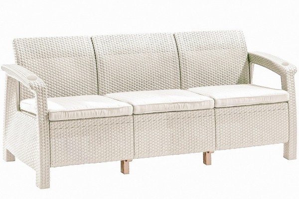 Трёхместный диван  Yalta Sofa 3 Seat белый купить в Самаре