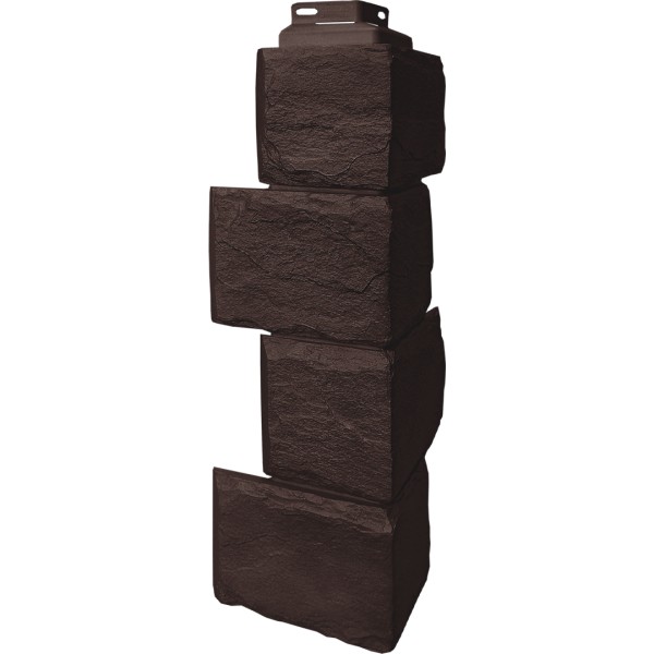 Цокольный сайдинг FineBer – Серия “Камень природный”, Угол наружный Коричневый купить в Самаре