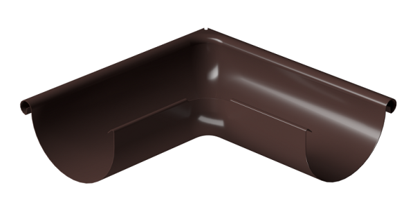 Угол внешний 90° D125 Döcke STAL PREMIUM Шоколад, (RAL 8019) купить в Самаре