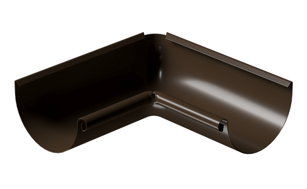 Угол внутренний 90° D125 Döcke STAL PREMIUM Каштан, (RAL 8017) купить в Самаре