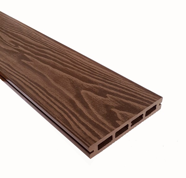 Террасная доска из ДПК Terrapol Смарт 3D Пустотелая с пазом Орех Милано купить в Самаре