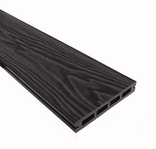 Террасная доска из ДПК Terrapol Смарт 3D Пустотелая с пазом Черное дерево купить в Самаре