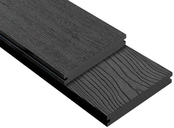Террасная доска ДПК Outdoor 3D полнотелая STORM/OCEAN BLACK черная купить в Самаре