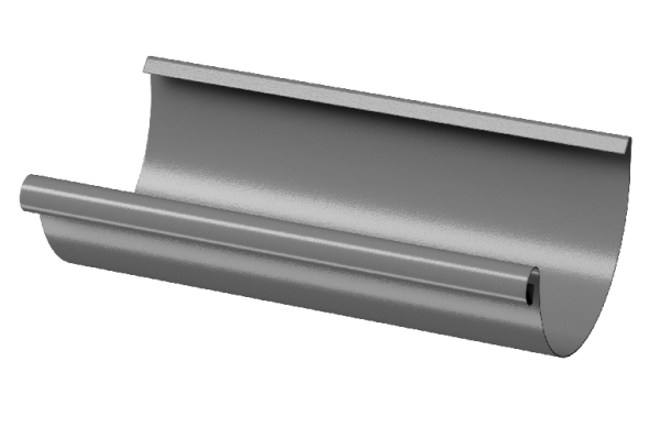 Желоб полукруглый D125 3 м Döcke STAL PREMIUM Графит, (RAL 7024) купить в Самаре