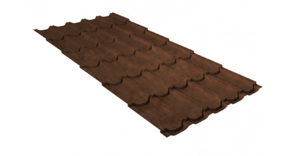 Металлочерепица квинта плюс GL 0,5 Safari Twincolor Brown купить в Самаре