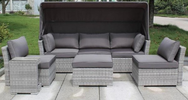 Диван-Трансформер AFINA плетеный из иск. ротанга AFM-320G Grey купить в Самаре