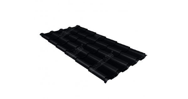 Металлочерепица камея 0,45 Drap RAL 9005 черный купить в Самаре