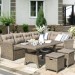 Комплект мебели AFINA плетеной из иск. ротанга AFM-307B Beige купить в Самаре