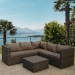 Комплект мебели AFINA плетеной из иск. ротанга YR825A Brown/Beige купить в Самаре