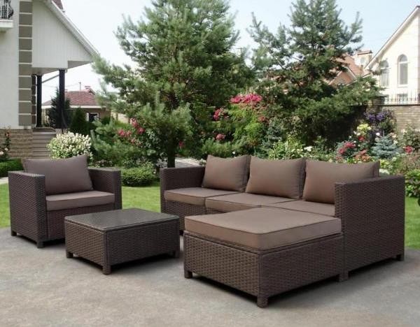 Комплект мебели AFINA плетеной из иск. ротанга YR821A Brown/Beige купить в Самаре