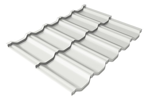 Металлочерепица модульная Квинта Uno Grand Line c 3D резом 0,5 Satin RAL 9003 сигнальный белый купить в Самаре