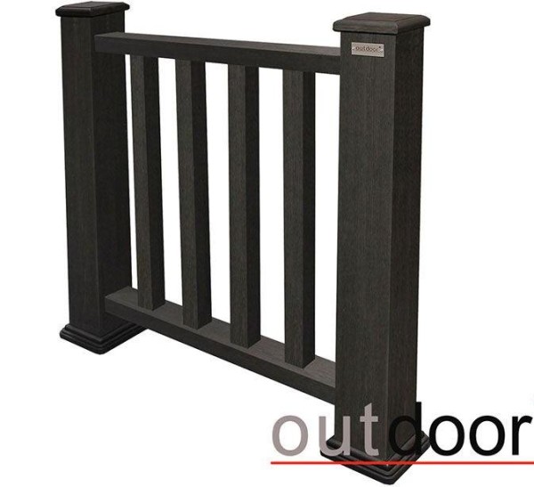 Ограждение из ДПК Outdoor Классик 3D STORM чёрный купить в Самаре