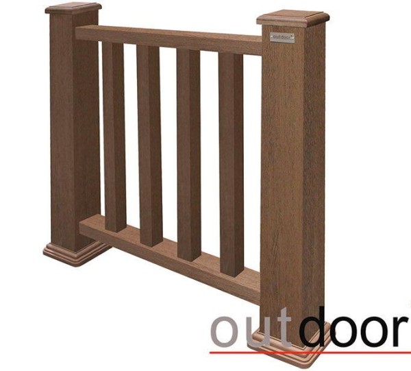 Ограждение из ДПК Outdoor Классик 3D STORM коричневый микс купить в Самаре