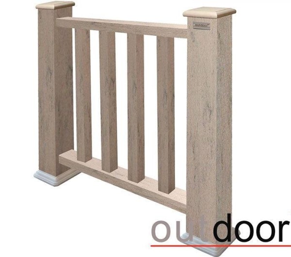 Ограждение из ДПК Outdoor Классик 3D STORM серый микс купить в Самаре