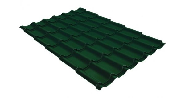 Металлочерепица классик 0,5 Satin RAL 6005 зеленый мох купить в Самаре