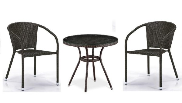 Комплект плетеной мебели AFINA из иск. ротанга Асоль-7 T282ANT/Y137C-W53 Brown 2Pcs купить в Самаре