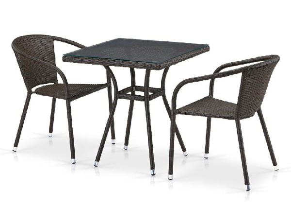 Комплект плетеной мебели AFINA из иск. ротанга T282BNT/Y137C-W53 Brown 2Pcs купить в Самаре
