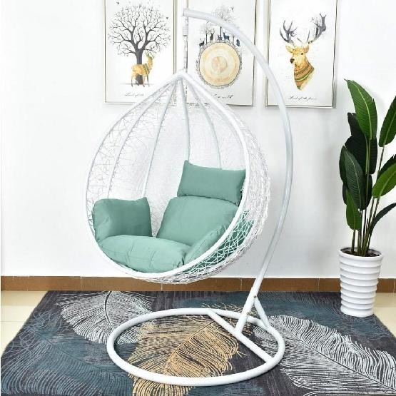 Кресло Подвесное из искусственного ротанга AFM-168A-L White/Green купить в Самаре
