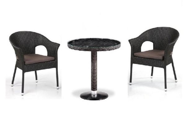 Комплект плетеной мебели AFINA из иск. ротанга T601/Y79A-W53 Brown 2Pcs купить в Самаре