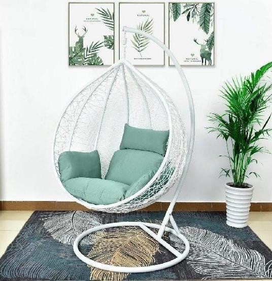 Кресло Подвесное из искусственного ротанга AFM-168A-XL White/Green купить в Самаре