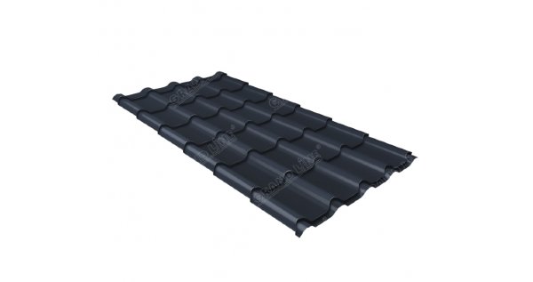 Металлочерепица камея 0,5 Satin RAL 7024 мокрый асфальт купить в Самаре