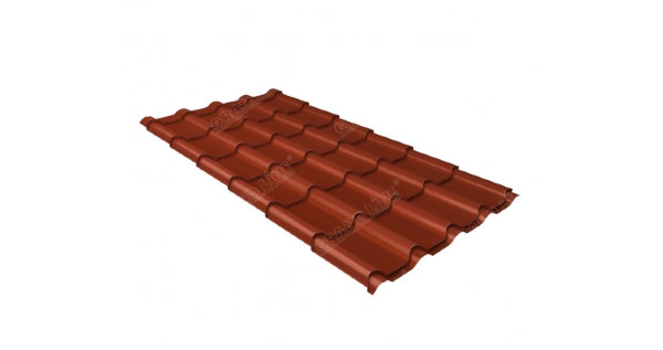 Металлочерепица камея 0,5 Satin RAL 8004 терракота купить в Самаре