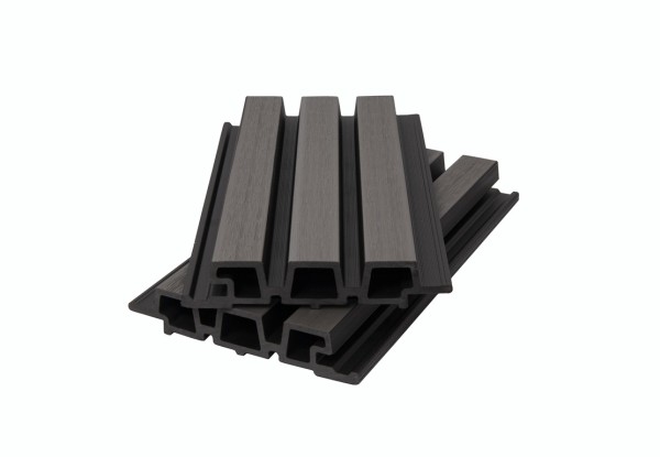 Фасадная панель брусковая двухцветная co-extrusion, grey dark купить в Самаре