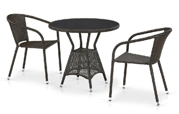 Комплект плетеной мебели AFINA из иск. ротанга T707ANS/Y137C-W53 Brown 2Pcs купить в Самаре