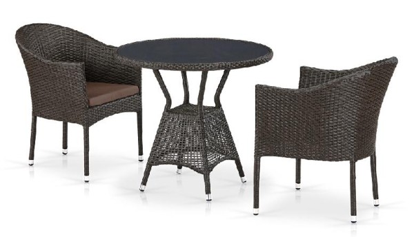 Комплект плетеной мебели AFINA из иск. ротанга T707ANS/Y350-W53 Brown 2Pcs купить в Самаре