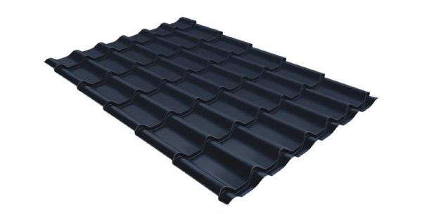Металлочерепица классик 0,5 Satin RAL 7024 мокрый асфальт купить в Самаре