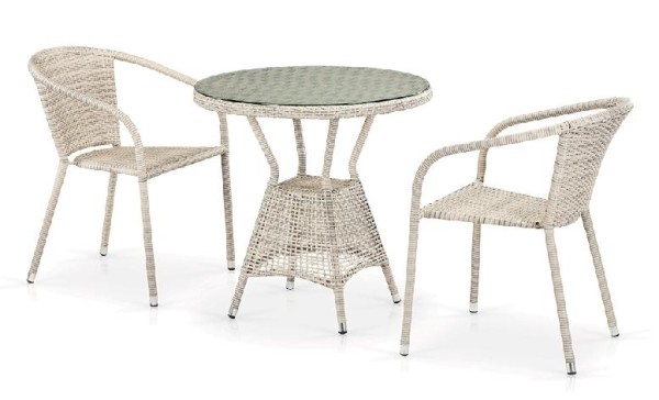 Комплект плетеной мебели AFINA из иск. ротанга T705ANT/Y137C-W85 Latte 2Pcs купить в Самаре