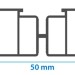 Лага алюминиевая KRONEX 50x25x3000 мм несущая купить в Самаре