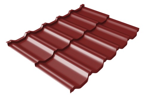 Металлочерепица модульная Квинта Uno Grand Line c 3D резом 0,5 Satin RAL 3011 коричнево-красный купить в Самаре