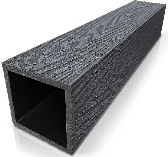 Столб ДПК 3D GardenParkett фактура дерева Графит купить в Самаре
