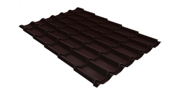 Металлочерепица классик 0,5 Satin RAL 8017 шоколад купить в Самаре