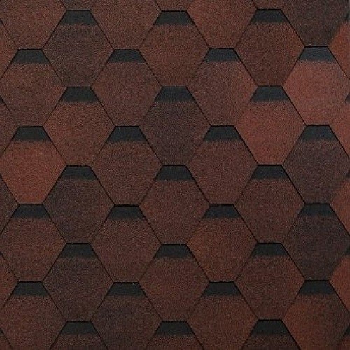 Гибкая черепица Shinglas, коллекция Оптима – Красный купить в Самаре
