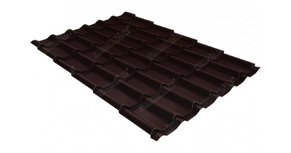 Металлочерепица классик GL 0,5 Quarzit RAL 8017 шоколад Metallic купить в Самаре